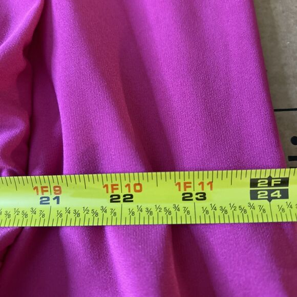 Inc Womens Top Size XXL long sleeve dark pink peekaboo vneck tunic - Picture 7 of 8